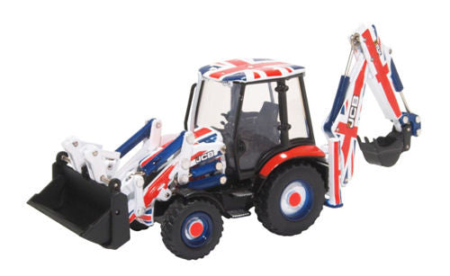 JCB 3CX Eco Backhoe Loader Union Flag   763CX002   1:76 Scale,OO Gauge