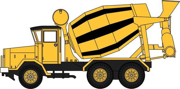 AEC 690 Cement Mixer Yellow/Black   76ACM002   1:76 Scale,OO Gauge