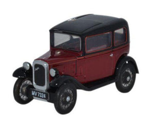 Austin Seven RN Saloon Maroon   76ASS003   1:76 Scale,OO Gauge