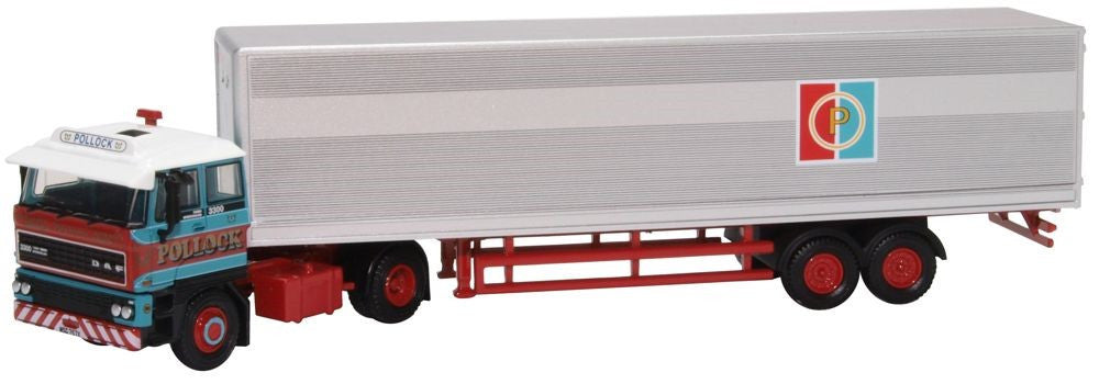 DAF 2800 Curtainside Short Van Trailer Pollock   76D28003   1:76 Scale,OO Gauge