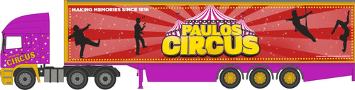 *ERF EC14 Olympic Curtains Box Trailer Paulos Circus