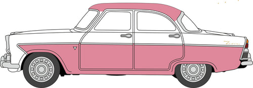 Ford Zodiac MkII Ermine White and Pink   76FZ003   1:76 Scale,OO Gauge