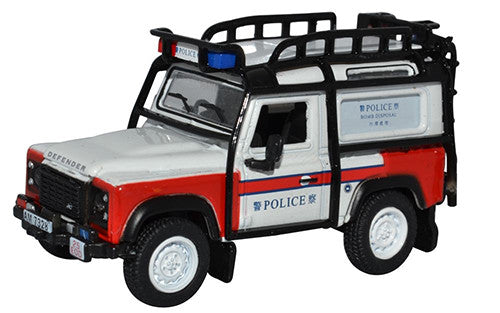 Land Rover Defender 90 Station Wagon Hong Kong Police   76LRDF011   1:76 Scale,OO Gauge