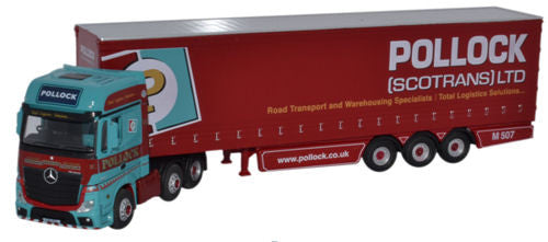 Mercedes Actros MP4 GSC Actros Curtainside Pollock   76MB002   1:76 Scale,OO Gauge