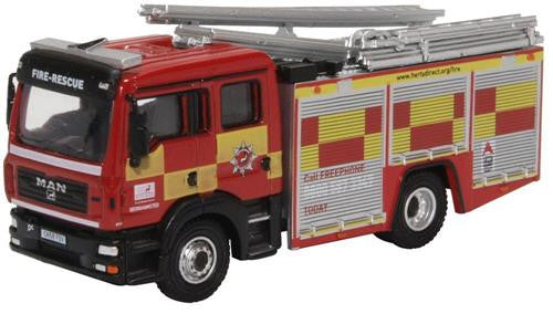 MAN Pump Ladder Hertfordshire Fire & Rescue   76MFE005   1:76 Scale,OO Gauge