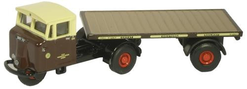Mechanical Horse Flatbed Trailer GWR   76MH003   1:76 Scale,OO Gauge
