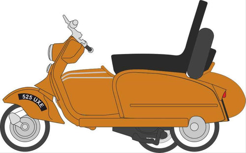 Scooter & Sidecar Orange - Oxford Diecast - 76SC003