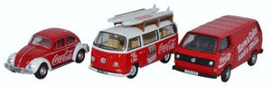 VW Coca Cola Set (3)   76SET60CC   1:76 Scale,OO Gauge