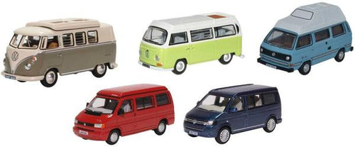 VW Camper T1/T2/T3/T4/T5 Set (5)   76SET67   1:76 Scale,OO Gauge