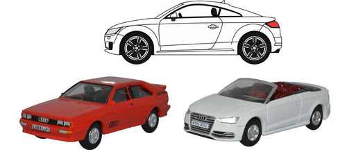 Audi Set 3pc (Quattro/TT/S3 Convertible)   76SET68   1:76 Scale,OO Gauge