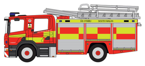 Scania Pump Ladder CP28 South Wales Fire & Rescue - Oxford Diecast - 76SFE012
