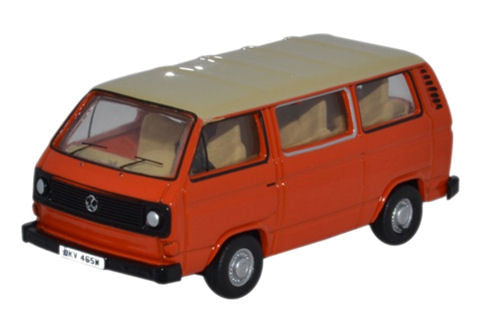 VW T25 Bus Ivory/Brilliant Orange   76T25008   1:76 Scale,OO Gauge