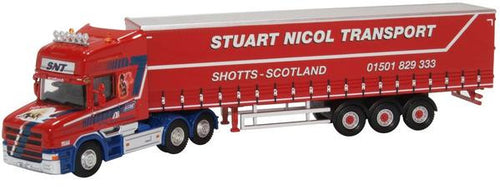Scania T Cab Short Curtainside Stuart Nicol Transport   76TCAB010   1:76 Scale,OO Gauge