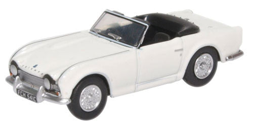 Triumph TR4 New White   76TR4003   1:76 Scale,OO Gauge