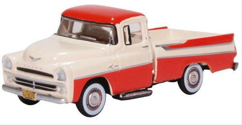 Dodge D100 Sweptside Pick Up 1957 Coral/Glacier White   87DP57001   1:87 Scale