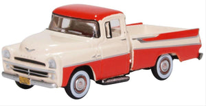 Dodge D100 Sweptside Pick Up 1957 Coral/Glacier White   87DP57001   1:87 Scale
