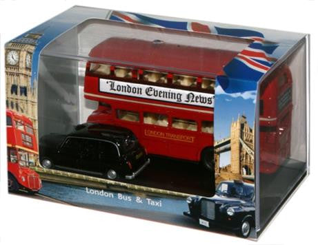 London Bus & Taxi Set   LD004   1:43 Scale