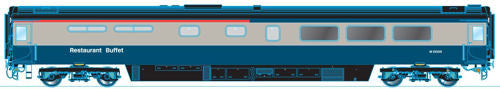 Mk3a RUB Coach BR Blue/Grey M10005   763RB001B   1:76 Scale,OO Gauge,OO Gauge