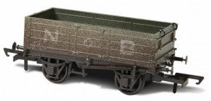 4 Plank Wagon NBR Weathered - Oxford Rail - 76MW4001W