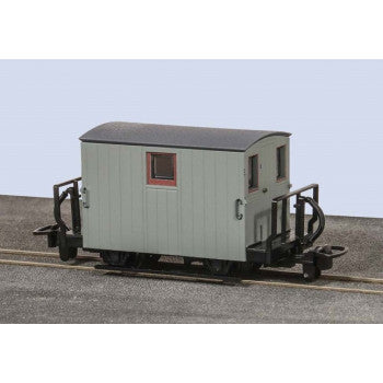 Ffestiniog Railway 4-WHEEK BRAKE VAN 2 BALCONY UNLETTERED GREY