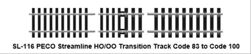 OO/HO Transition Track Code 83/Code 100