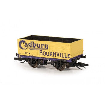PECO TT:120 wagon - 7-plank open, Cadbury Bourneville