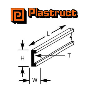 (CFS-2P) Channel 1.6x0.9x250mm - Plastruct - S90531X