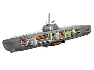 U-Boat Type XXI with Visible Interior (1:144 Scale)