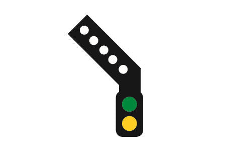 DCC Signal (LH Feather) 2 Aspect Distant