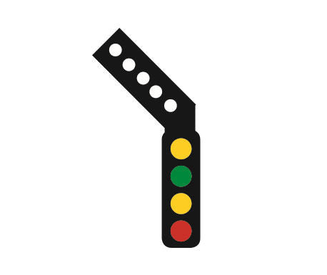 DCC Signal (LH Feather) 4 Aspect Outer Distant