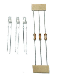LED Pack 3mm Red/Green Bi Colour (3)