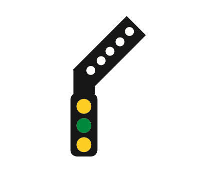Sensor Signal (RH Feather) 3 Aspect Distant